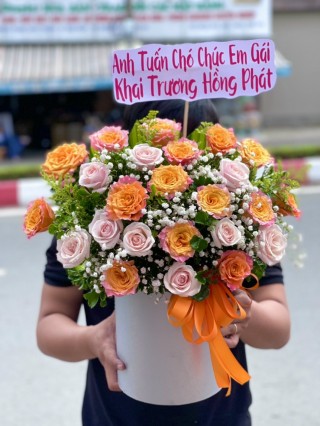 Dau Tieng Congratulation Flower Basket 01