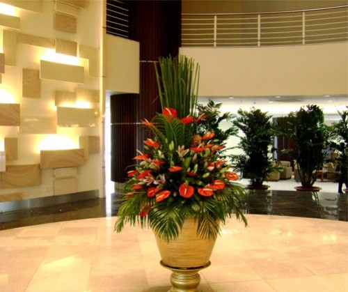 Flowers Decorate The Hall